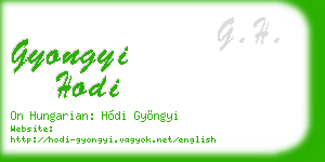 gyongyi hodi business card