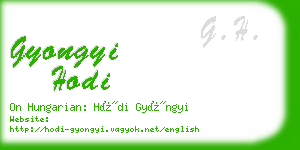 gyongyi hodi business card